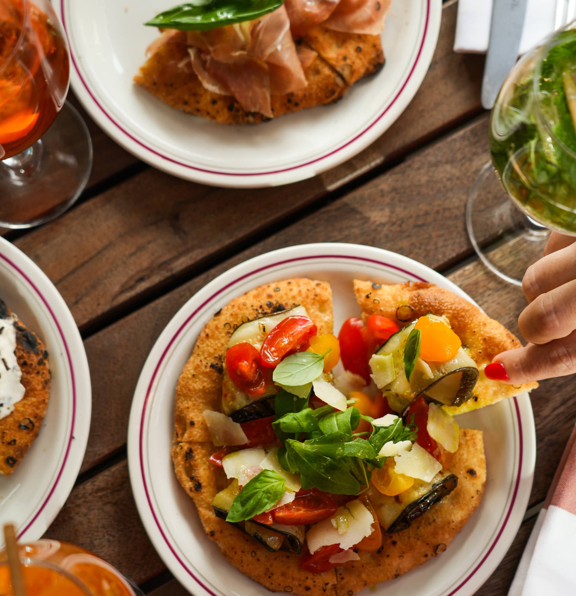 Pizzetta. Aperitivo in Central London, Fitzrovia.