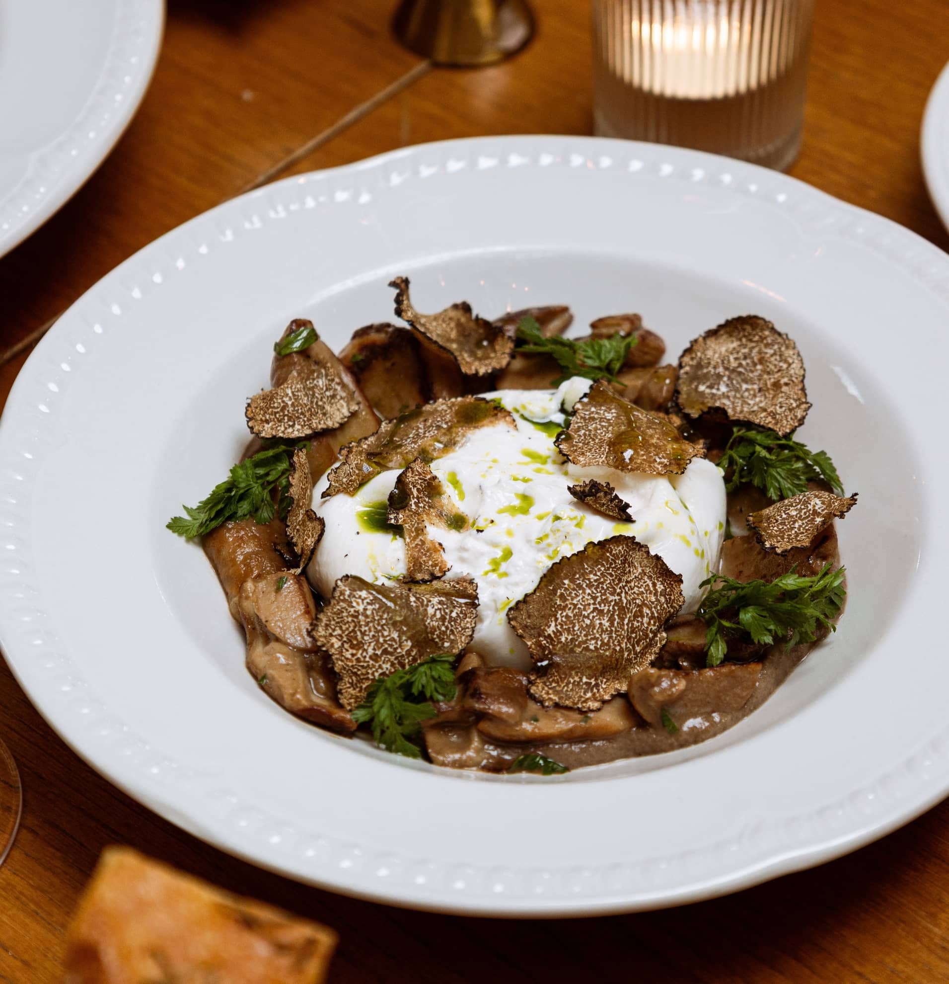 Italian dish at an Italian restaurant for Christmas