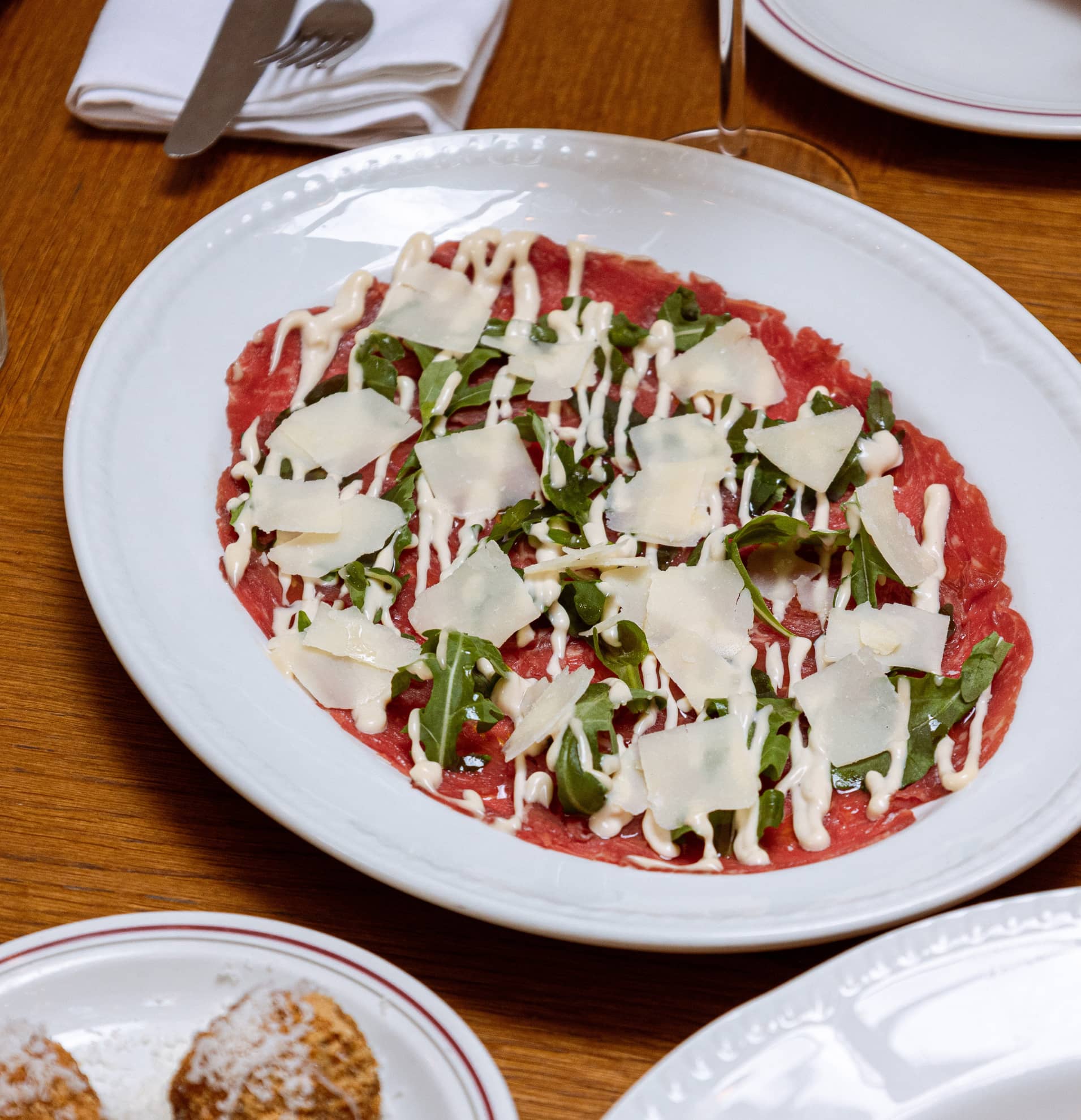 Dish at Italian restaurant for Christmas