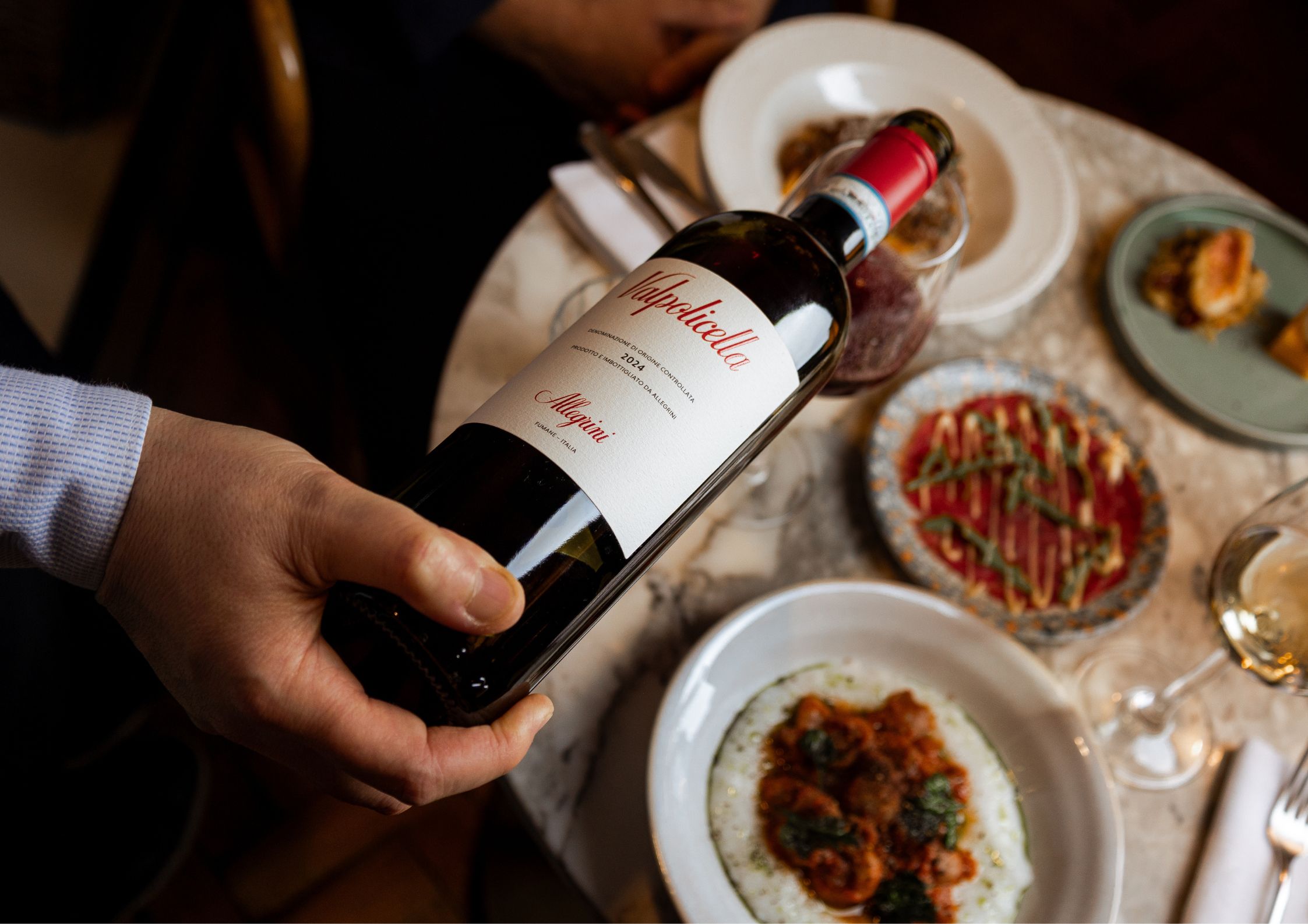 wines by liberty wines with the tasting menu