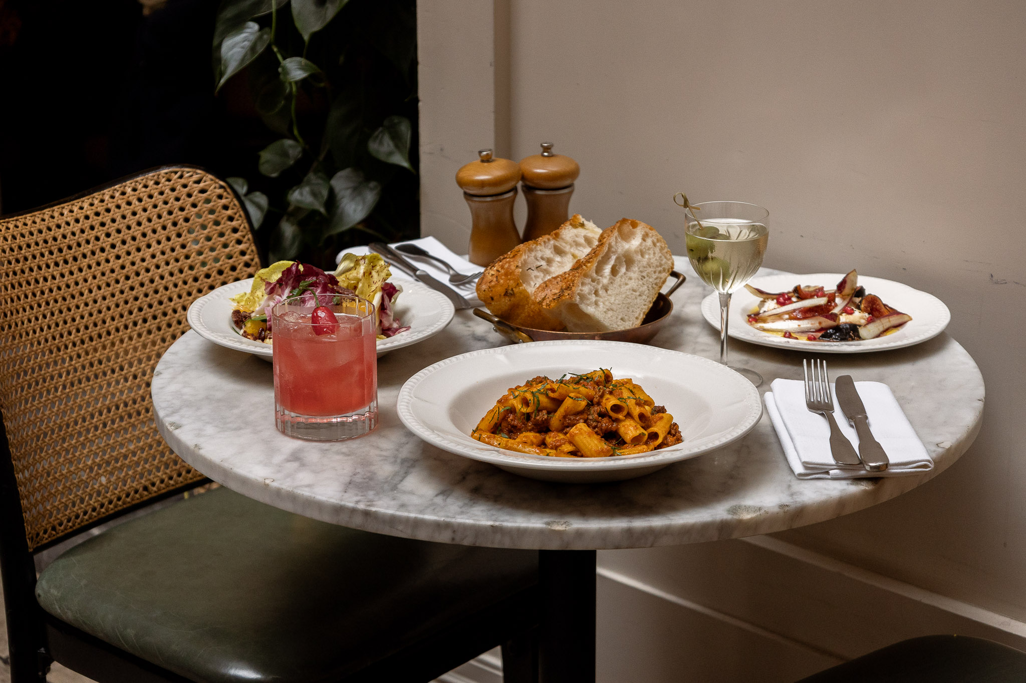 Feasting Menu plates at Mortimer House Kitchen, Central London