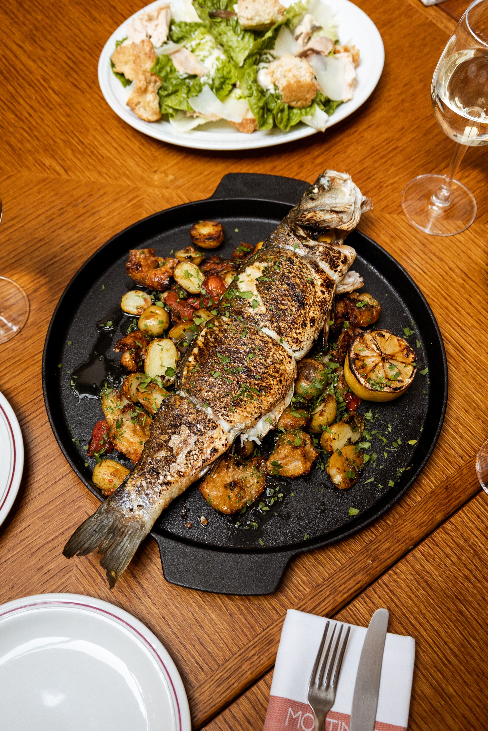 Fish of the day on the brunch menu